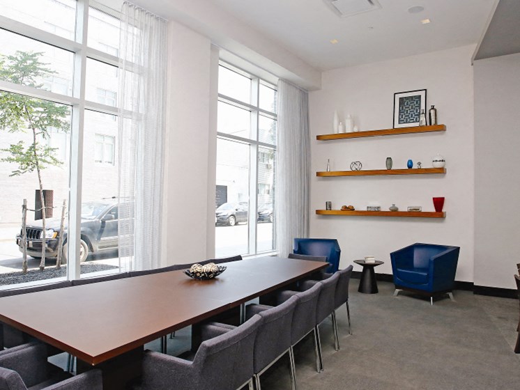 conference table at 544 Union, Williamsburg,  Brooklyn, NY